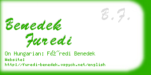 benedek furedi business card